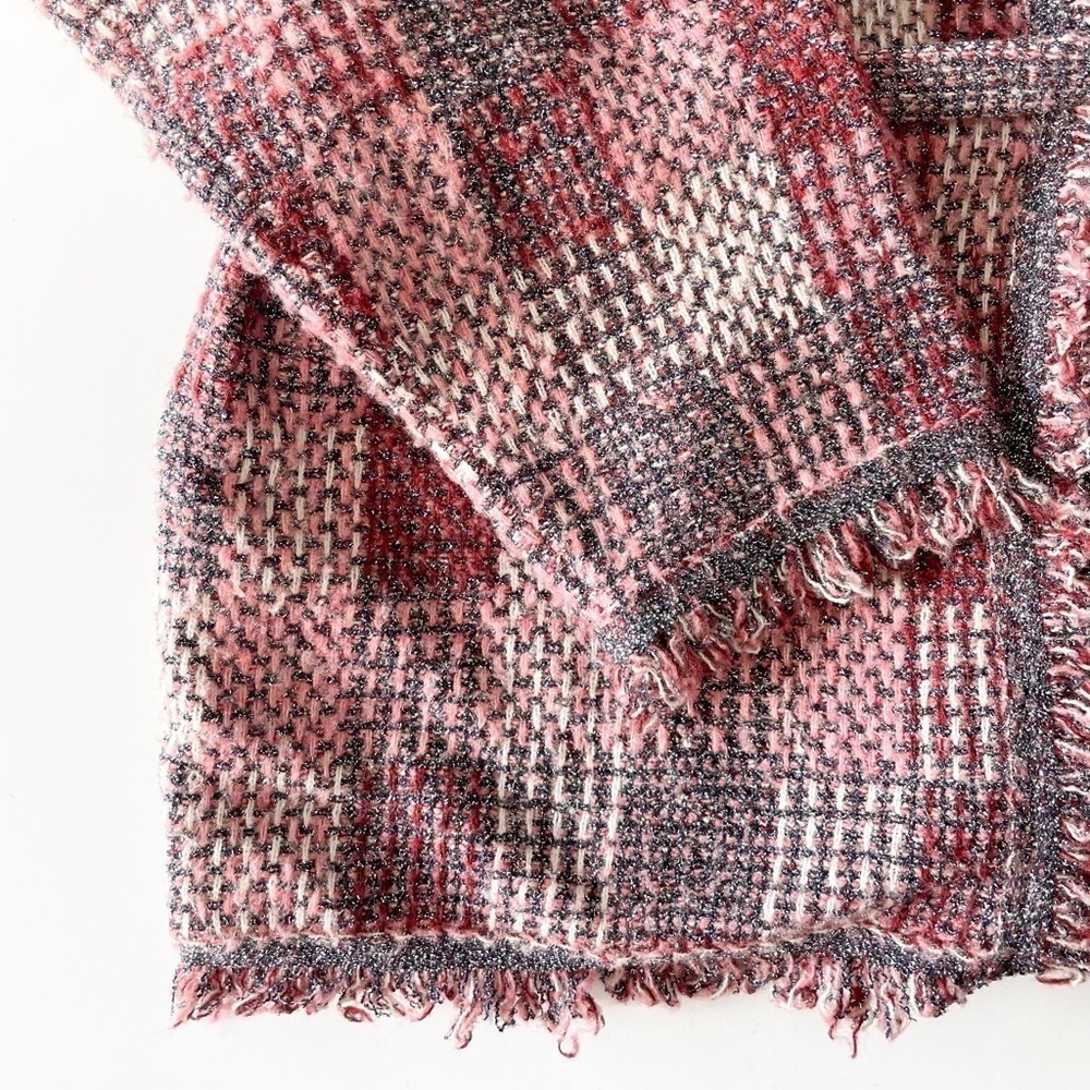 Zara Tweed Patchwork Belted Jacket - Picture 15 of 15
